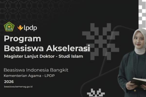 Program Magister Lanjut Doktor (PMLD) pada Beasiswa Indonesia Bangkit (BIB) Kemenag 2026 (Foto: Kemenag) 