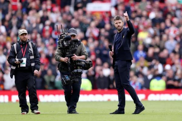 Pelatih sementara Manchester United, Michael Carrick setelah kemenangan dramatis 3-2 atas Nottingham Forest di Old Trafford pada Minggu (17/5) (Foto: manutd.com) 
