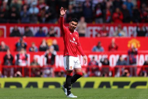 Gelandang Manchester United, Casemiro usai pertandingan melawan Nottingham Forest pada Minggu (17/5) malam (Foto: manutd.com) 