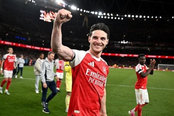 Gelandang Arsenal, Declan Rice usai pertandingan melawan Burnley di Stadium Emirates pada Selasa (19/5) dini hari (Foto: arsenal.com) 