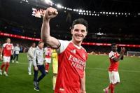 Gelandang Arsenal, Declan Rice usai pertandingan melawan Burnley di Stadium Emirates pada Selasa (19/5) dini hari (Foto: arsenal.com)