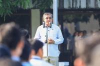 Menteri Ketenagakerjaan Yassierli saat menghadiri Apel Pegawai PT Panasonic Gobel Indonesia di Jakarta, pada Selasa (Foto: Humas Menaker)