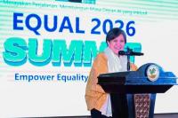 Wakil Ketua MPR RI Lestari Moerdijat memberi sambutan sambutan pada pelatihan AI program EQUAL (Empower Equality AI Initiative) yang digelar Alunjiva Indonesia dan Microsoft di kantor Komite Nasional Disabilitas, Cawang Kencana, Jakarta Timur, Senin (Foto: MPR)
