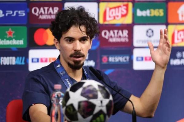 Gelandang Paris Saint-Germain, Vitinha berbicara setelah pertandingan melawan Arsenal di final Liga Champions pada Sabtu (30/5) malam WIB (Foto: uefa.com) 