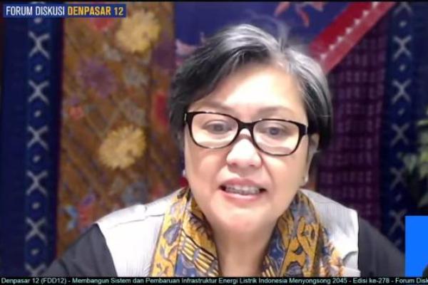Wakil Ketua MPR RI Lestari Moerdijat membuka diskusi daring bertema Membangun Sistem dan Pembaruan Infrastruktur  Energi Listrik Indonesia Menyongsong 2045 yang digelar Forum Diskusi Denpasar 12, Rabu (10/6)(Foto: MPR) 