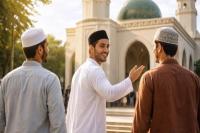 Ilustrasi teman mengajak ke masjid
