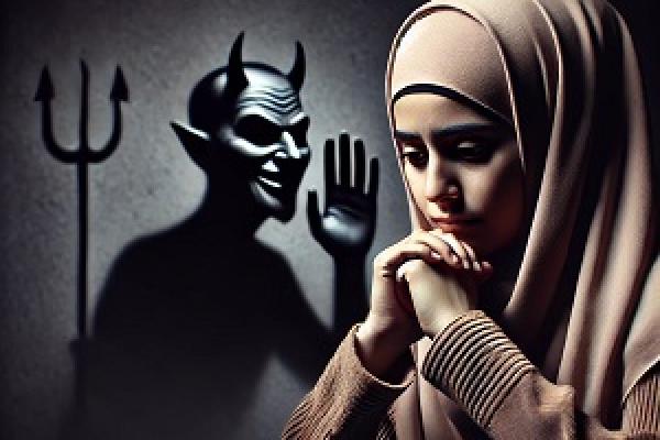 Ilustrasi godaan setan 