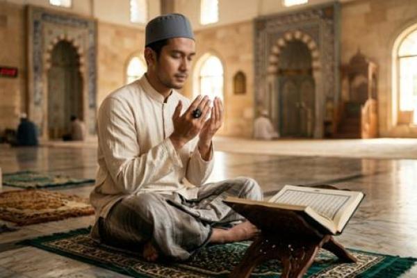 Ilustrasi memanjatkan doa 