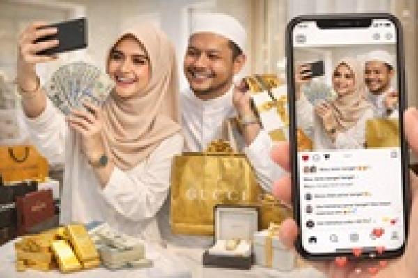 Ilustrasi pamer harta atau flexing 