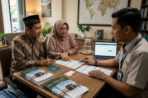 Ilustrasi proses membuat visa 