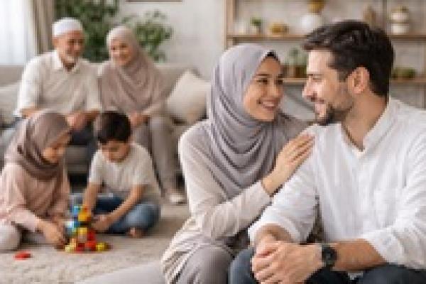 Ilustrasi keluarga harmonis 
