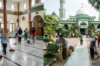 Ilustrasi menjaga kebersihan masjid