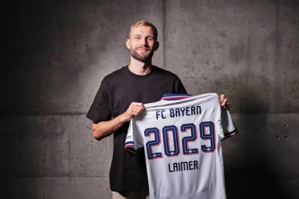 Konrad Laimer yang resmi perpanjang kontrak dengan Bayern Munich hingga 2029 mendatang (Foto: fcbayern.com) 