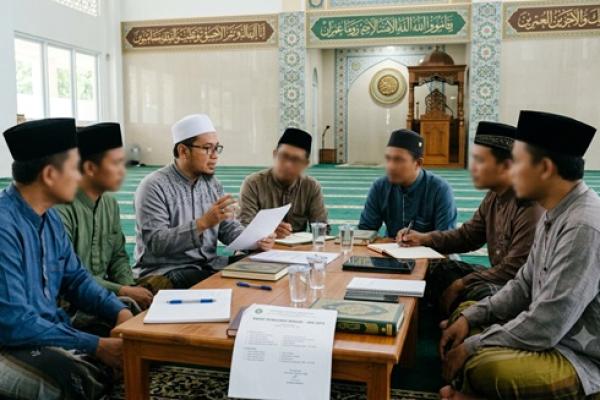 Ilustrasi Imam dan pengurus masjid 