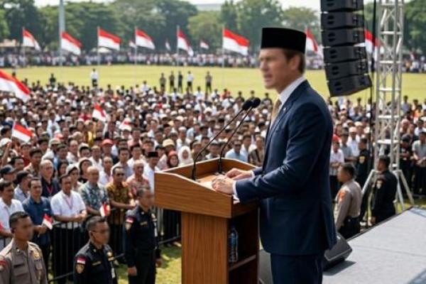 Ilustrasi pejabat negara pidato 