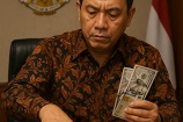 Ilustrasi pejabat terima uang suap 