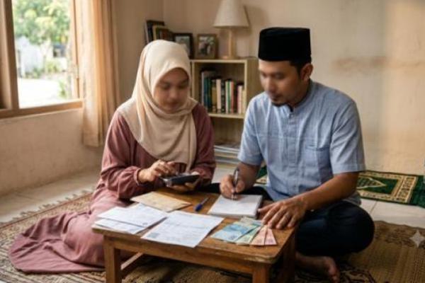 Ilustrasi mengatur keuangan keluarga 