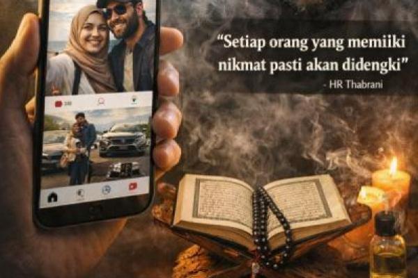 Ilustrasi foto iri dengki dengan orang lain 