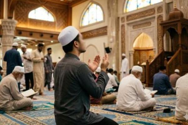Ilustrasi foto berdoa setelah shalat 