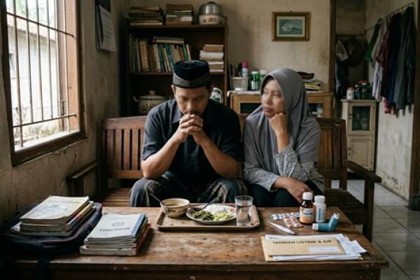 Ilustrasi foto khawatir kebutuhan rumah tangga 