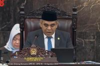 Ketua MPR RI Ahmad Muzani saat membuka Sidang Tahunan MPR RI di Ruang Sidang Paripurna, Kompleks Parlemen, Jumat (14/8) 