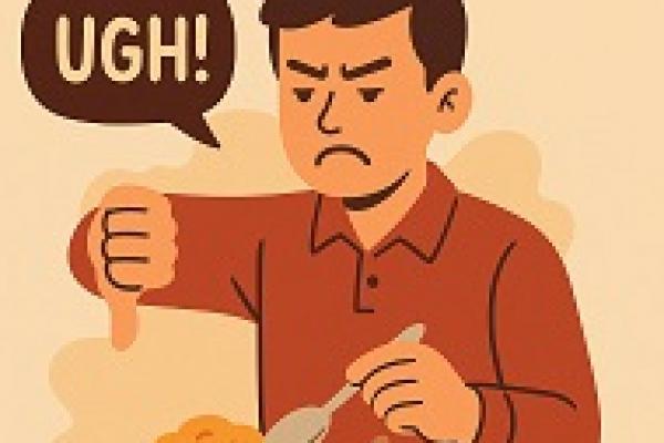 Ilustrasi foto mencela makanan 