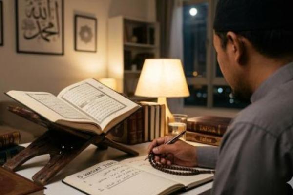 Ilustrasi foto belajar Al quran dan tafsir 