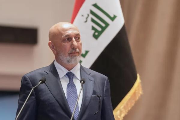 Presiden Republik Irak, Nizar Amidi, berbicara di Parlemen setelah terpilih di Baghdad, Irak, Sabtu, 11 April 2026 (Foto: Kantor Media Parlemen Irak via AP) 