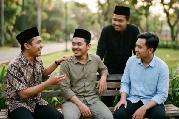 Ilustrasi teman berkumpul 