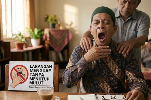 Ilustrasi menguap 
