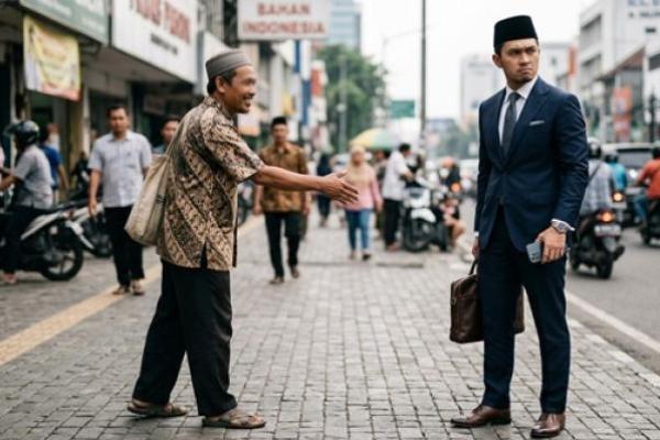 Ilustrasi foto sombong dengan orang lain 