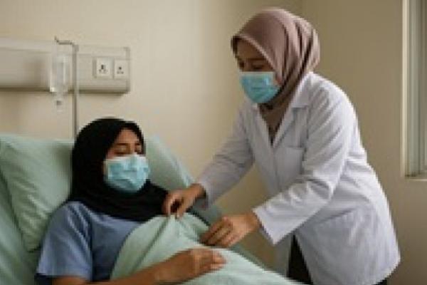 Ilustrasi foto dokter periksa pasien 