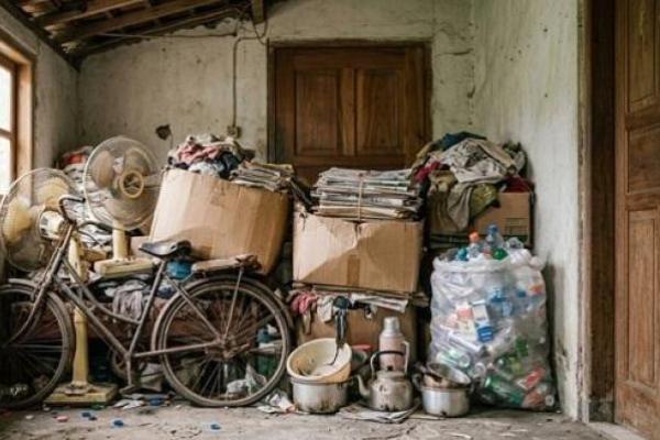Ilustrasi tumpukan barang di gudang 