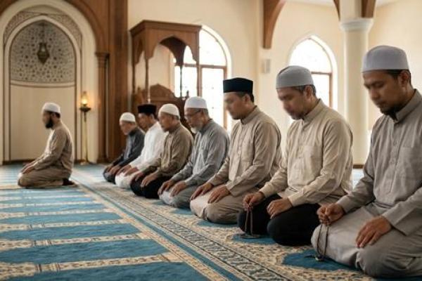 Ilustrasi foto berdzikir setelah shalat 
