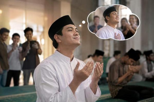 Ilustrasi - ini tiga tanda riya yang sering tidak kita sadari dalam kehidupan sehari-hari (Foto: AI/chatgpt) 