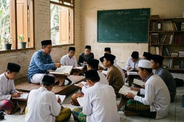 Ilustrasi pembimbing santri 
