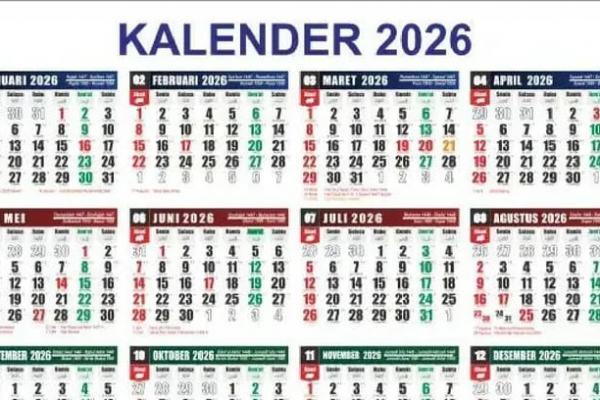 Ilustrasi - kalender 2026 (Foto: pikiran rakyat) 