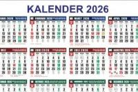 Ilustrasi - kalender 2026 (Foto: pikiran rakyat)