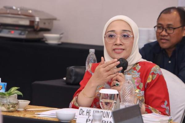 Dr. H. Hindun Anisah Focus Group Discussion (FGD) bertema Dentralisasi, Otonomi Daerah, Pemerintahan Daerah dan Desa yang digelar Badan Pengkajian MPR RI melalui Kelompok III (Foto: Humas MPR) 