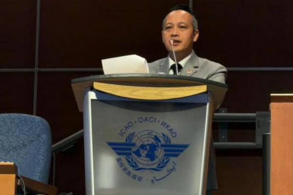 Direktur Operasi AirNav Indonesia Setio Anggoro dalam forum ICAO, Air Navigation World, Air Traffic Flow Management (ATFM) 2026 di Montreal, Kanada, (5–9/10/2026). Foto: lppnpi/katakini 
