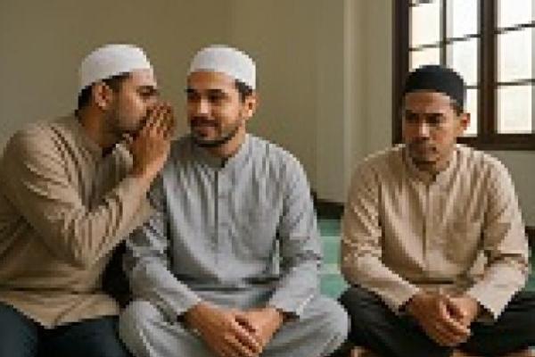 Ilustrasi ghibah dengan isyarat 