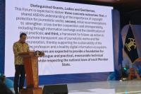 Menteri Hukum Supratman Andi Agtas dalam ASEAN Forum on the Protection of Journalistic Works in the Copyright Regime in the Digital Era di The Patra Hotel, Bali, Sabtu (10/10/2026). Foto: amsi/katakini