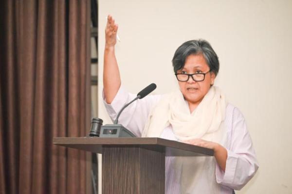  Wakil Ketua MPR RI Lestari Moerdijat menjadi pembicara utama dalam Temu Nasional IV Perempuan AMAN di Bogor, Jawa Barat, Kamis (Foto: Humas MPR) 