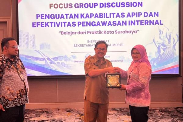 Focus Group Discussion (FGD), kerjasama Inspektorat Sekretariat Jenderal MPR dengan Inspektorat Pemkot Surabaya serta Badan Pengawasan Keuangan dan Pembangunan (BPKP) Provinsi Jawa Timur (Foto: Humas MPR) 
