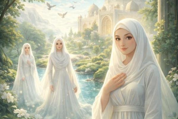 Ilustrasi wanita penghuni surga 