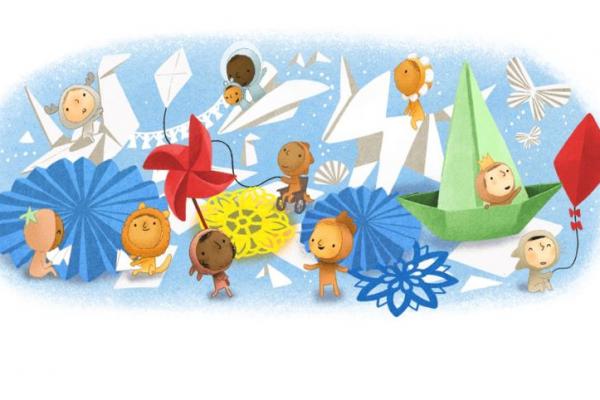   Hari Anak, Google Pajang Doodle Permainan Tradisional