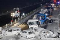 Badai Salju terjadi di Jepang Akibatkan Tabrakan Beruntun dan 1 Orang Tewas