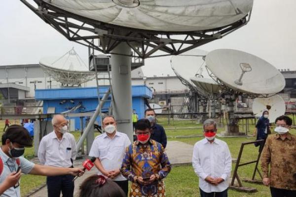 Pemerintah Ground Breaking Pembangunan Stasiun Bumi Satria-1 di Cikarang