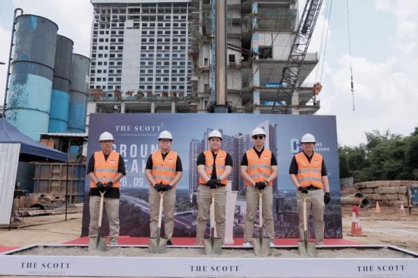 Triniti Land Ground Breaking Tower Terbaru Collins Boulevard, The Scott 