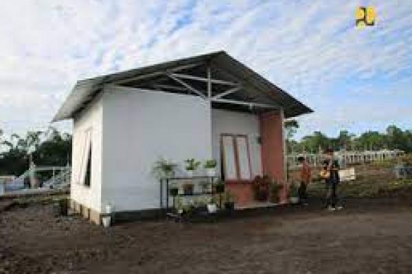 Hunian sementara dan hunian tetap warga terdampak erupsi Gunung Semeru (foto:Kementerian PUPR/ kompas.com)  